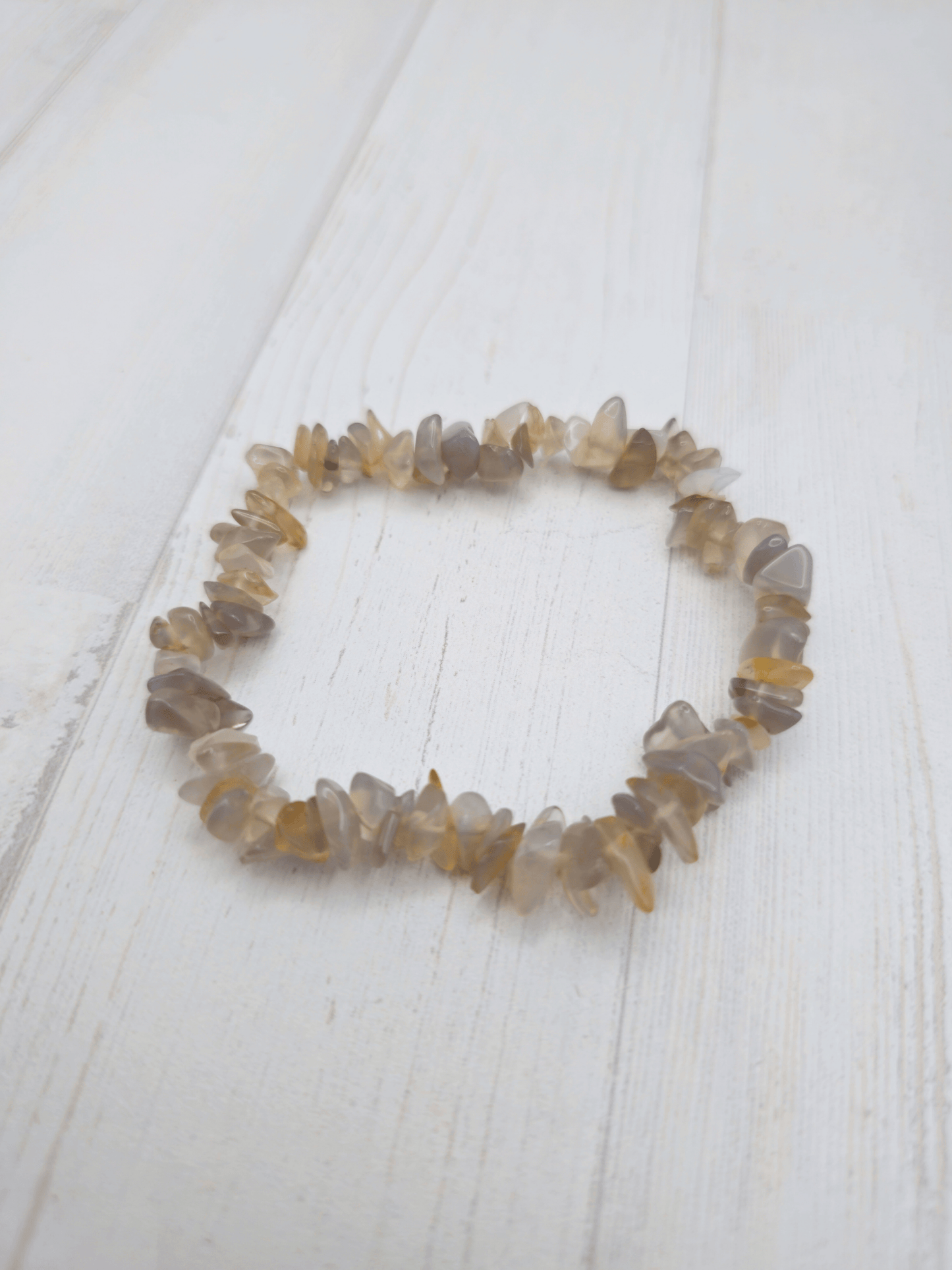Pulsera de Ágata Gris Barroca | Calma mental, claridad y protección energética suave