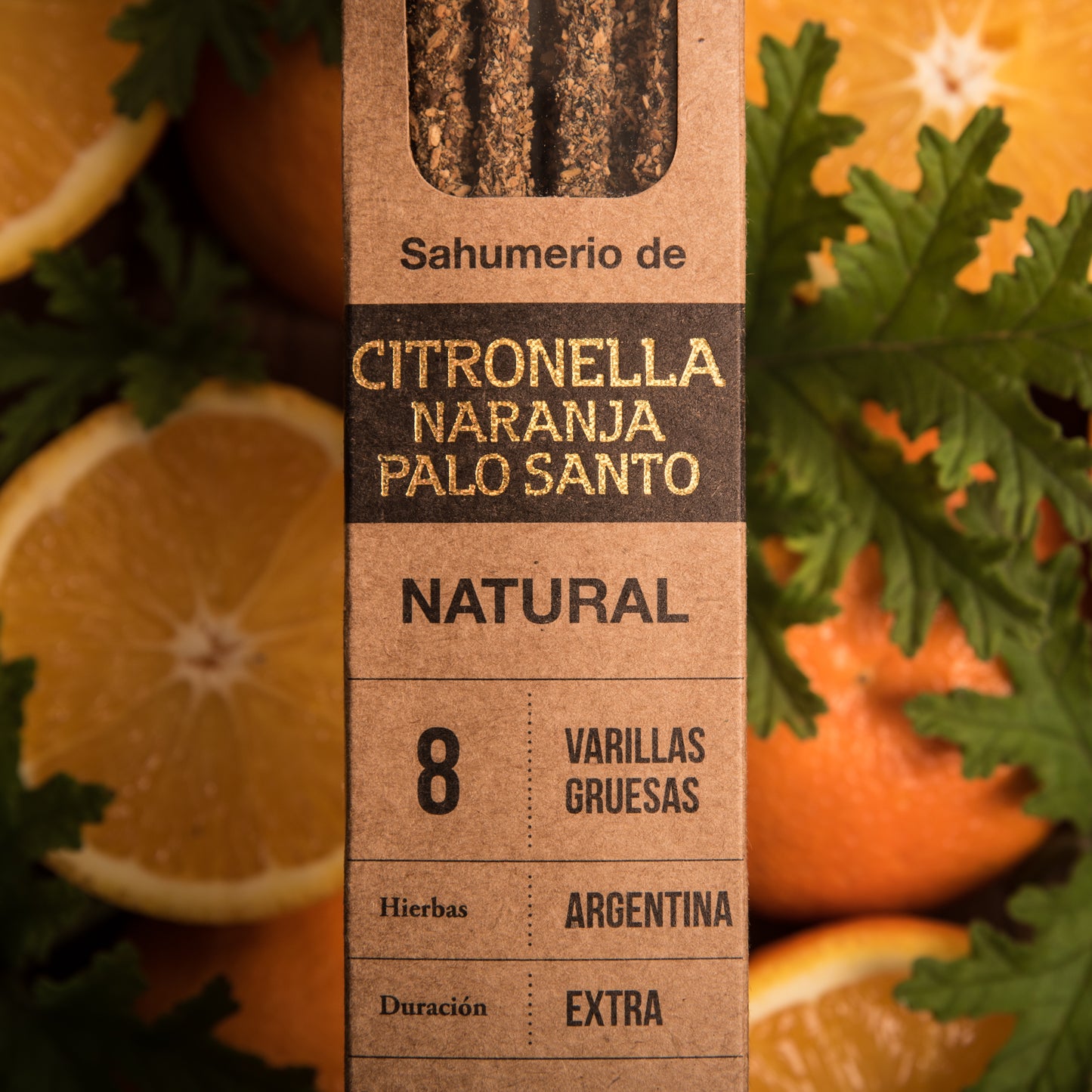 Sahumerio de Citronela, Naranja y Palo Santo