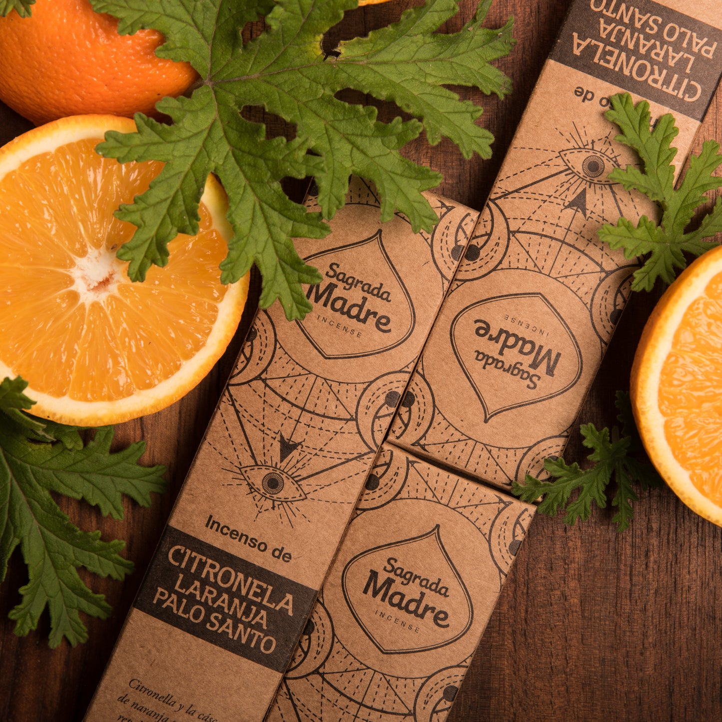 Sahumerio de Citronela, Naranja y Palo Santo