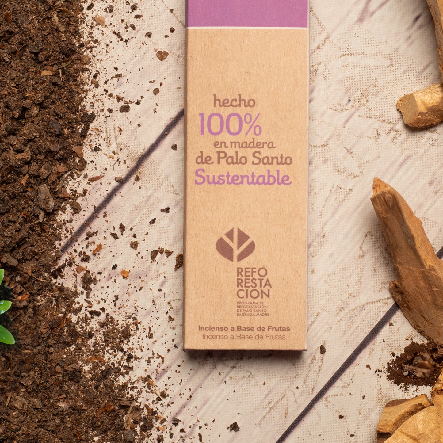 Sahumerio de Palo Santo con Violetas