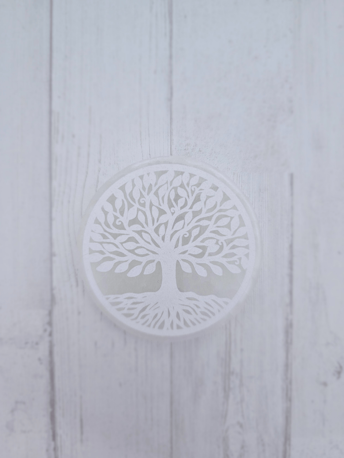 Placa de Selenita Árbol de la Vida 80mm