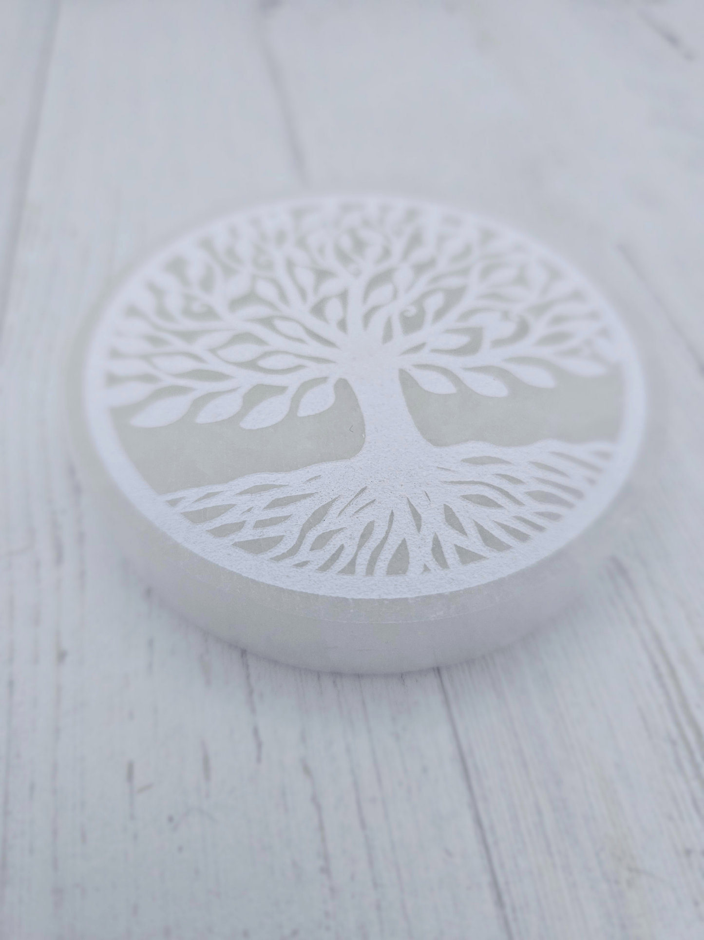 Placa de Selenita Árbol de la Vida 80mm