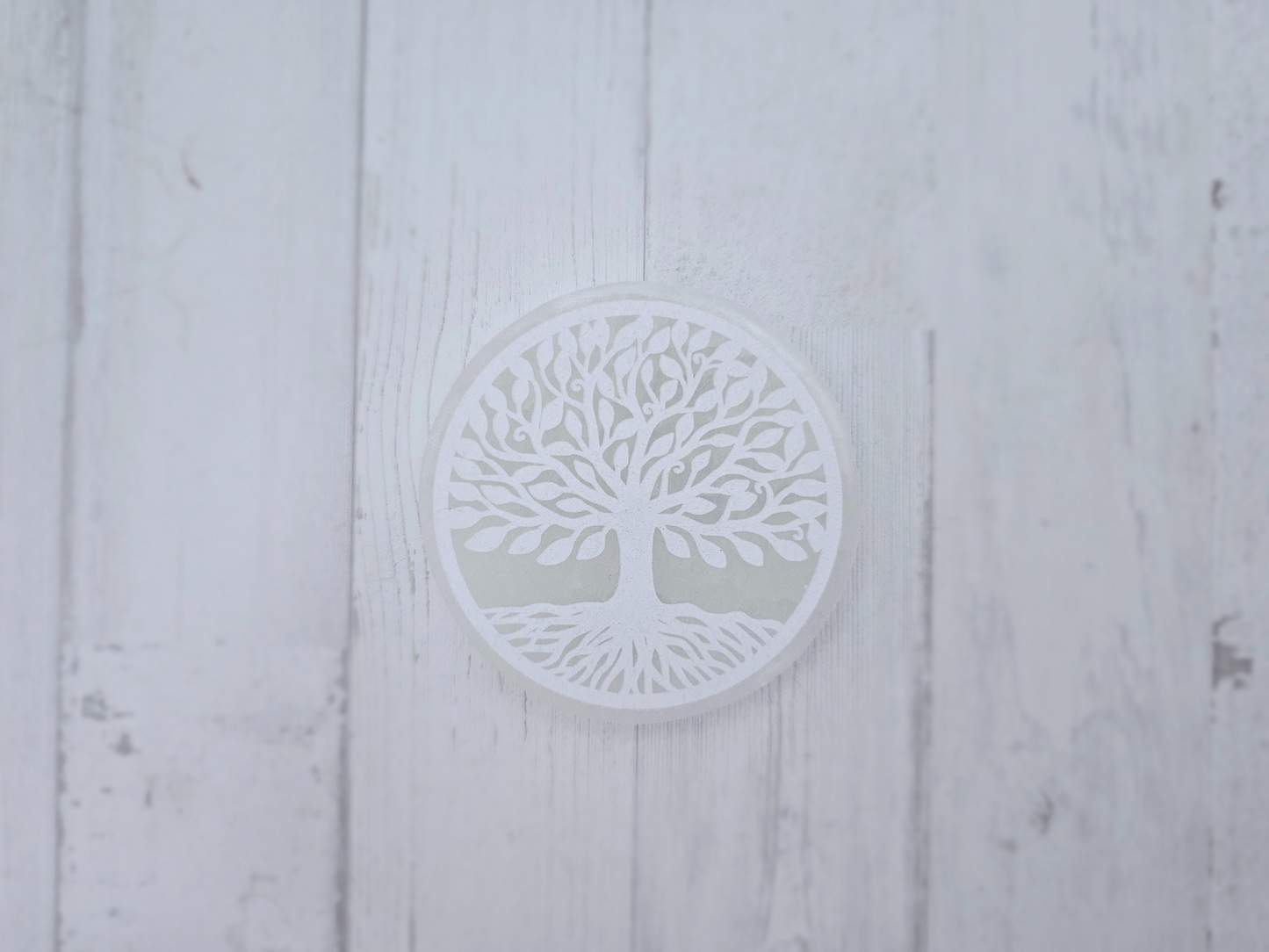 Placa de Selenita Árbol de la Vida 80mm