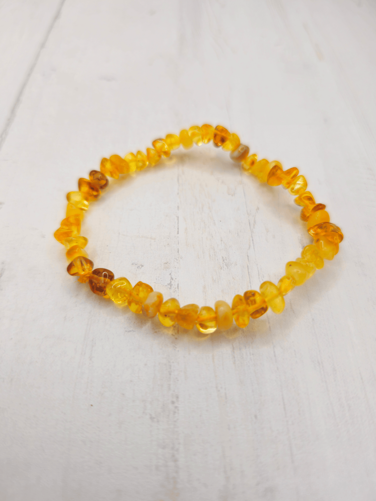 Pulsera barroca de Ámbar Báltico amarillo | calidez y protección