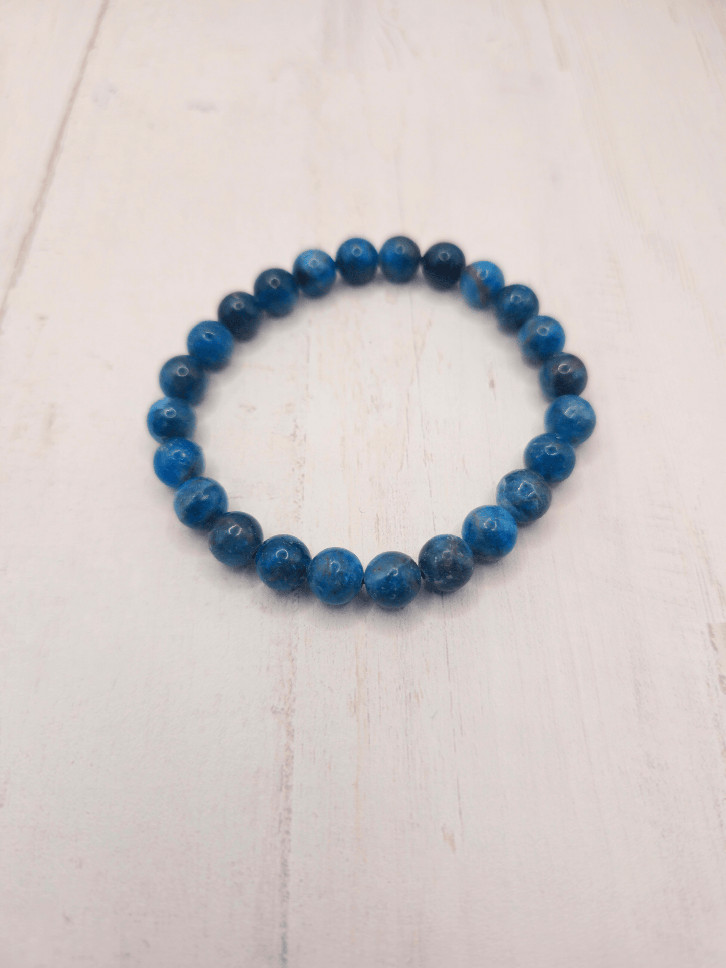 Pulsera de apatito azul 8 mm | Motivación y claridad mental