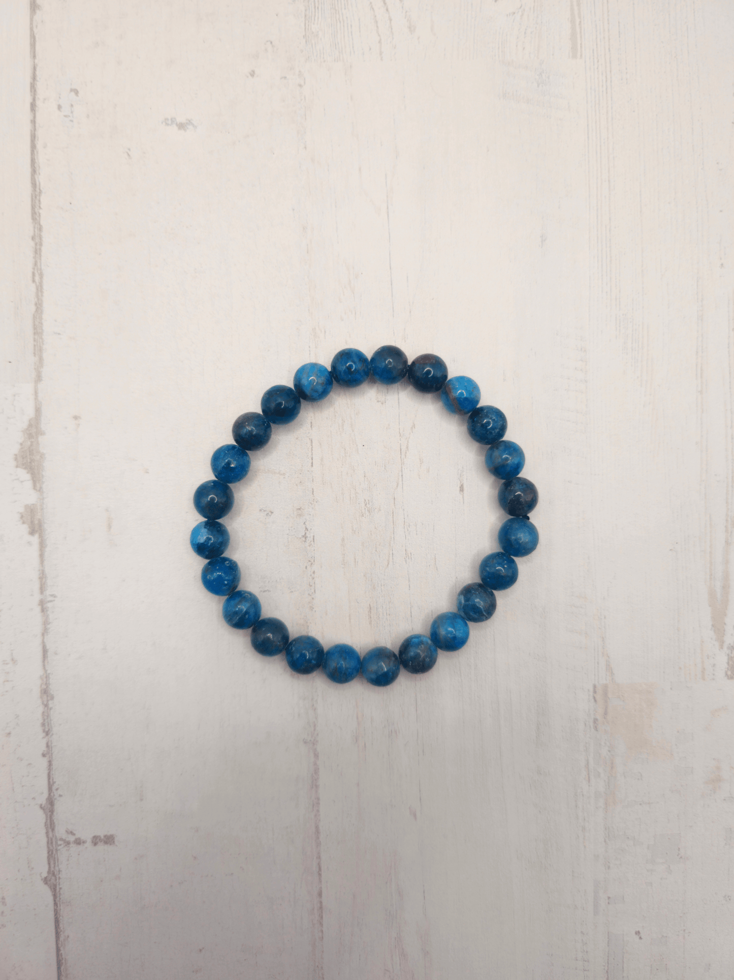 Pulsera de apatito azul 8 mm | Motivación y claridad mental
