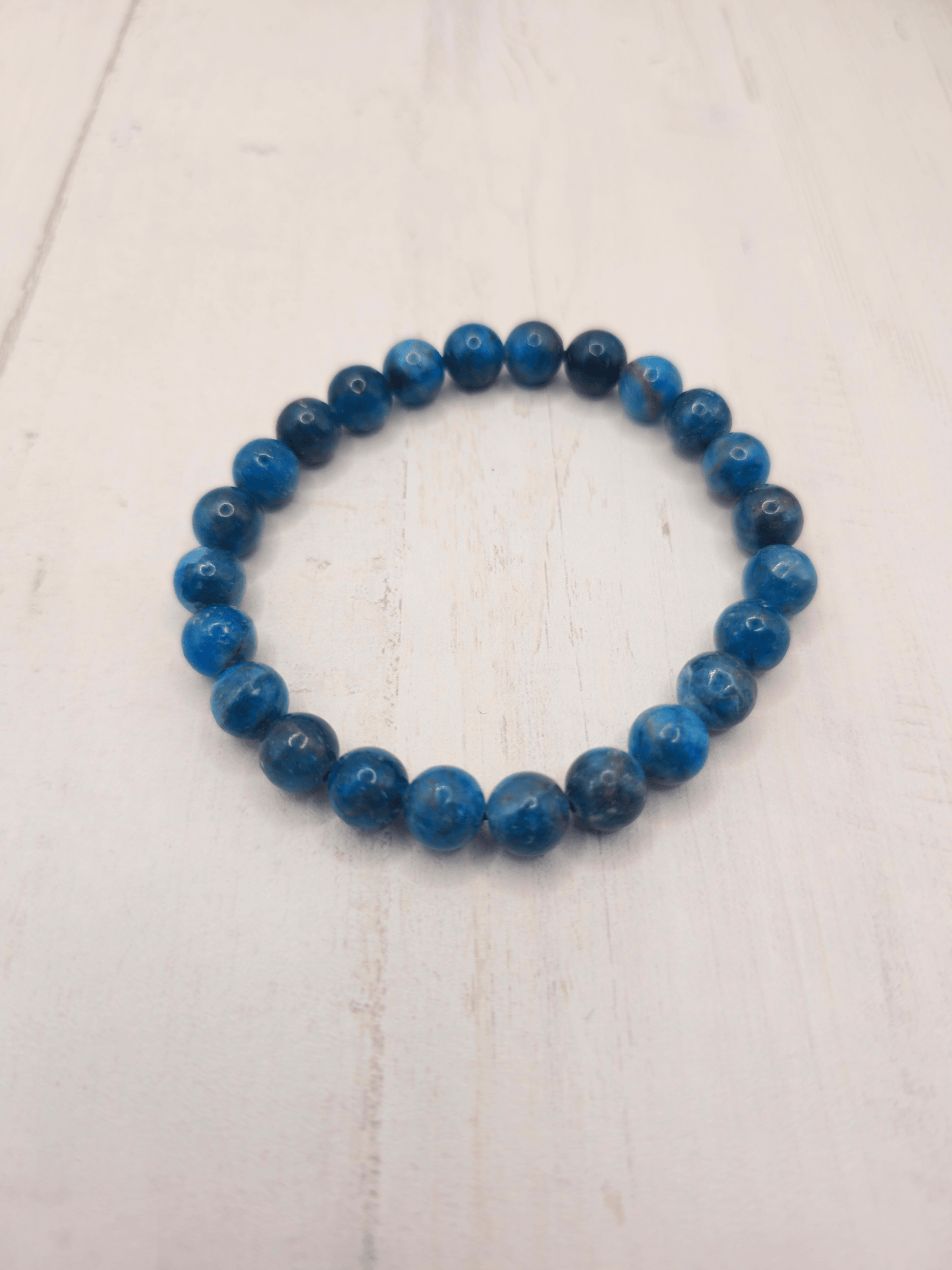 Pulsera de apatito azul 8 mm | Motivación y claridad mental