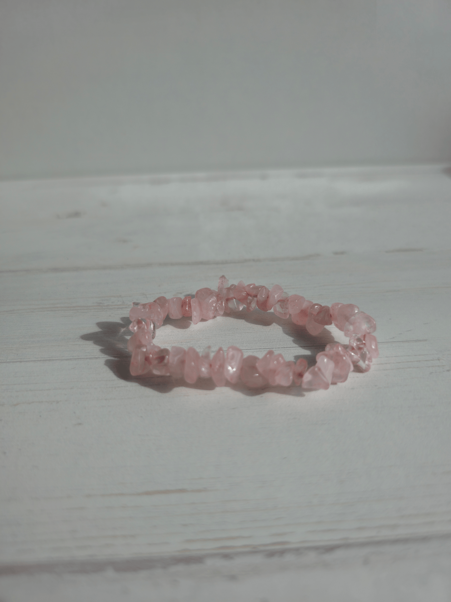Pulsera de Cuarzo Rosa Barroca | Cristal natural para amor propio y sanación