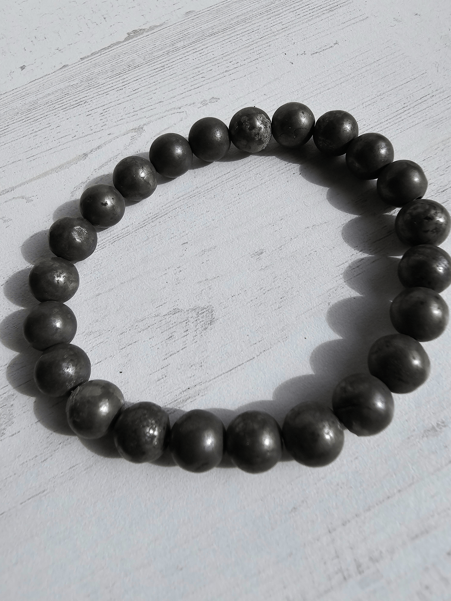 Pulsera de pirita 8 mm | Abundancia y protección energética