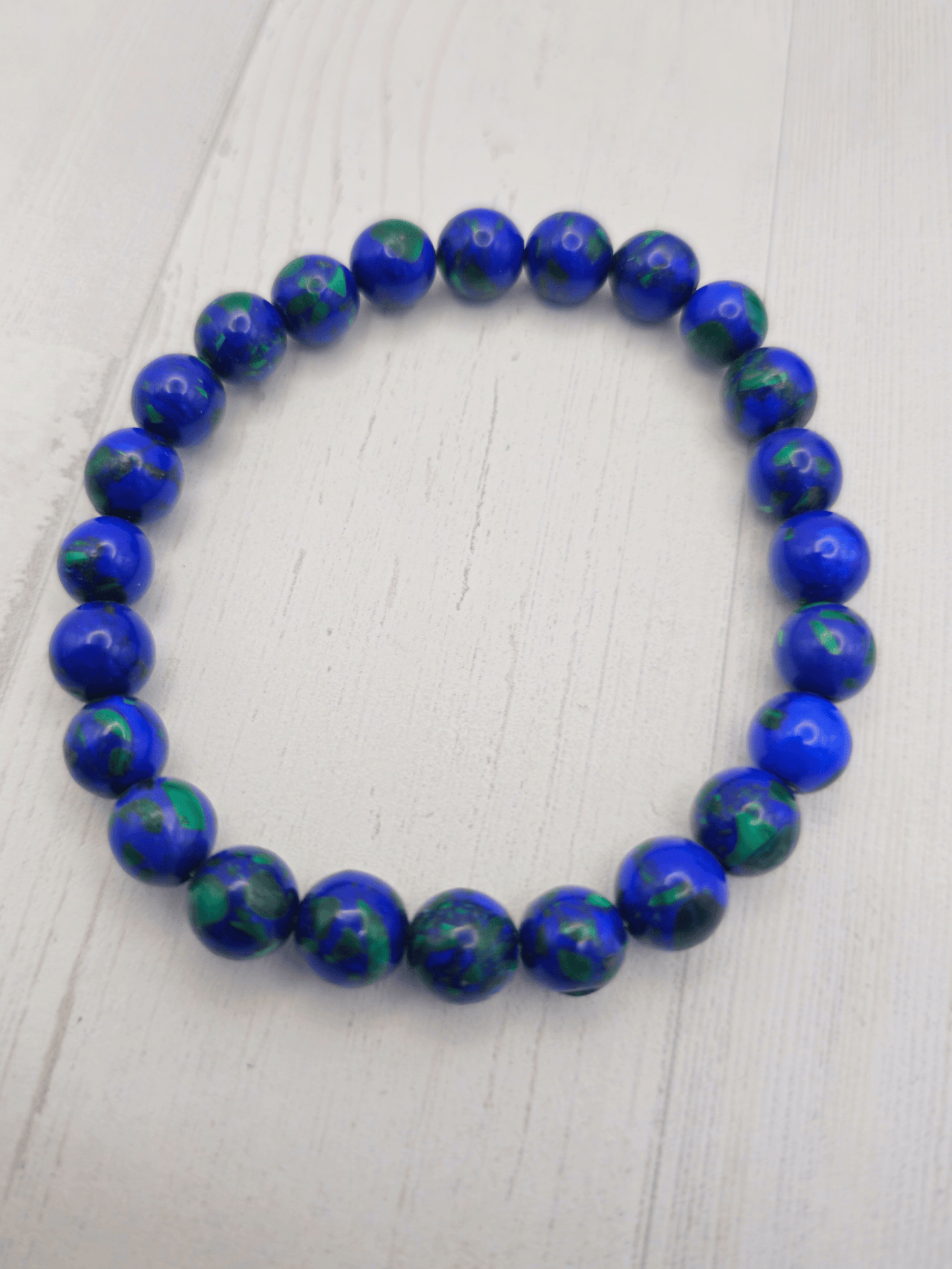 Pulsera de Azurita con Malaquita | Claridad mental, sanación emocional y protección energética