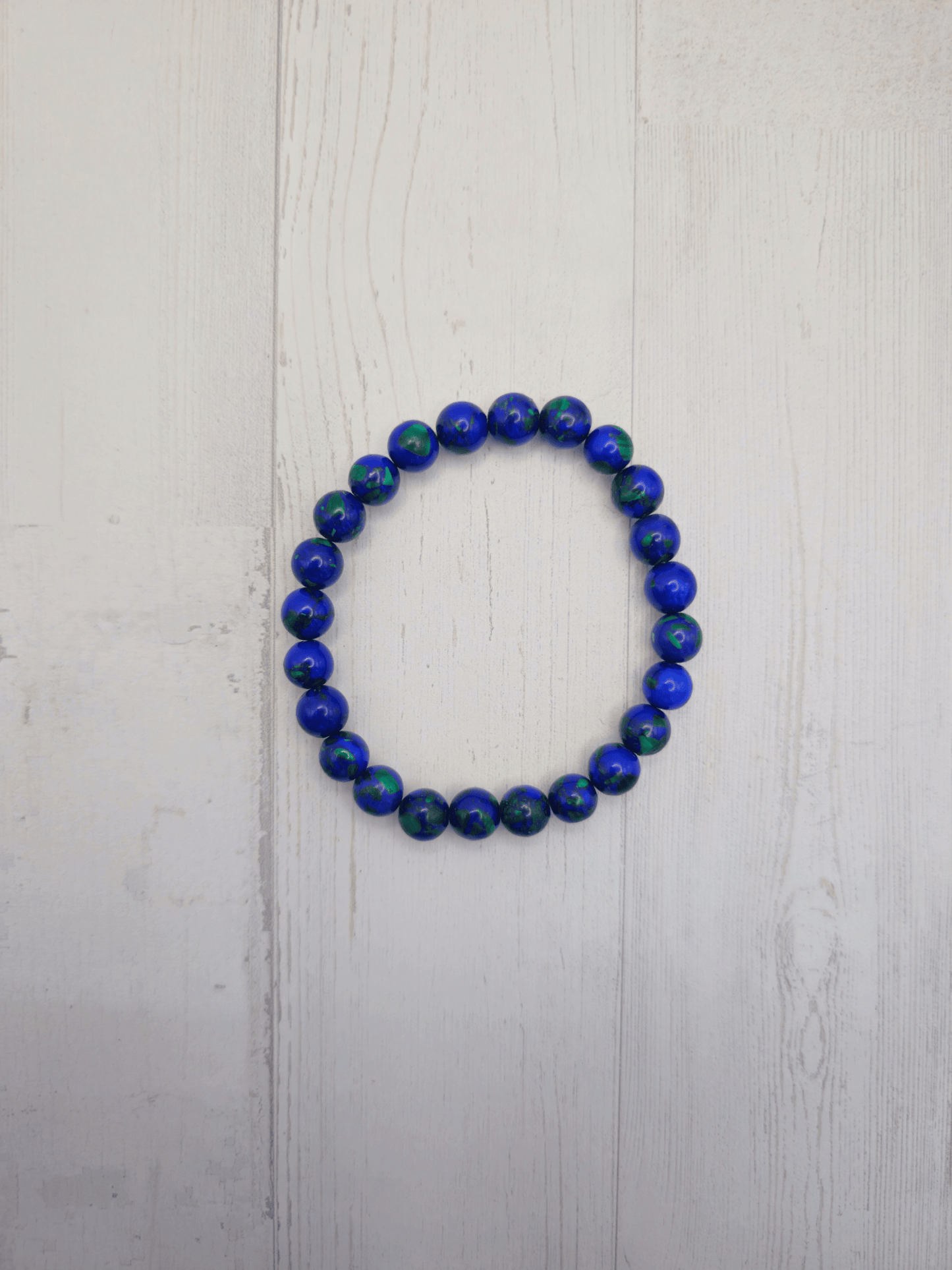Pulsera de Azurita con Malaquita | Claridad mental, sanación emocional y protección energética