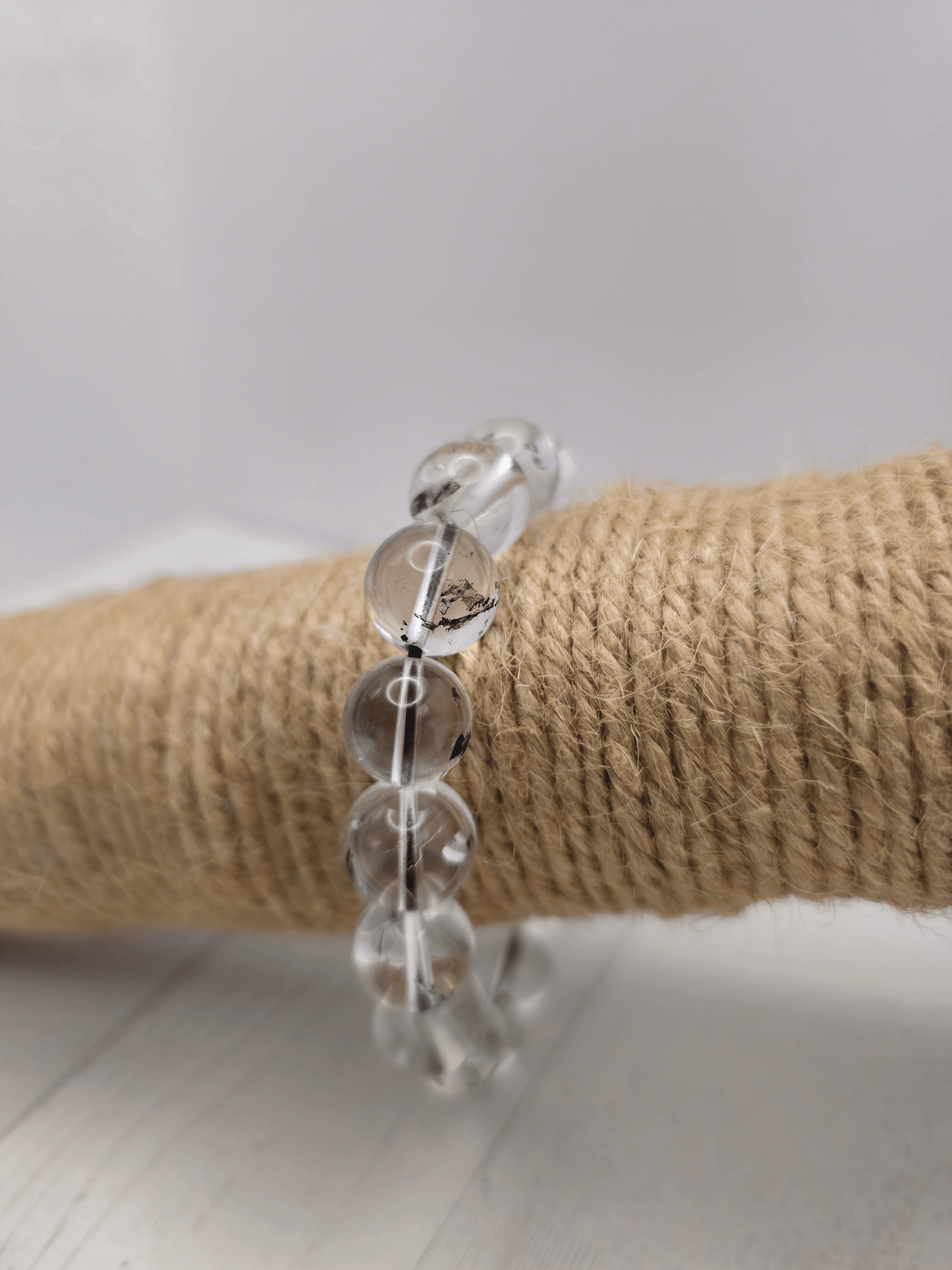 Pulsera de Cristal Herkimer bola 12 mm | Claridad suprema y energía elevada