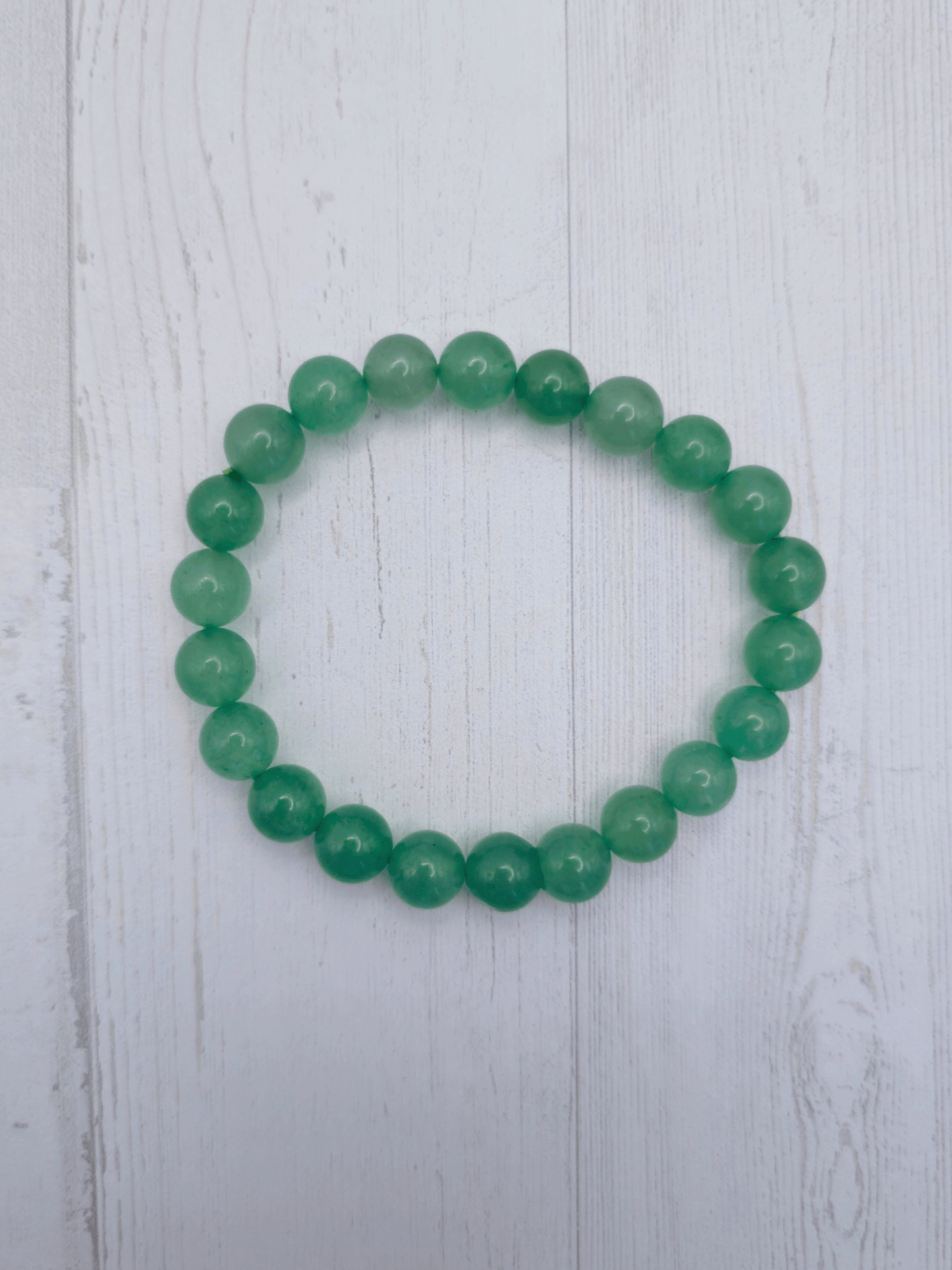 Pulsera de Cuarzo Verde Bola 8mm | Cristal natural para sanación y equilibrio