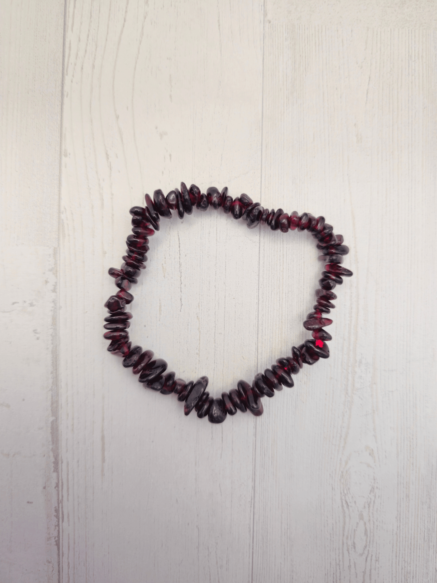 Pulsera de granate rojo Almandino barroca | Energía y pasión interior