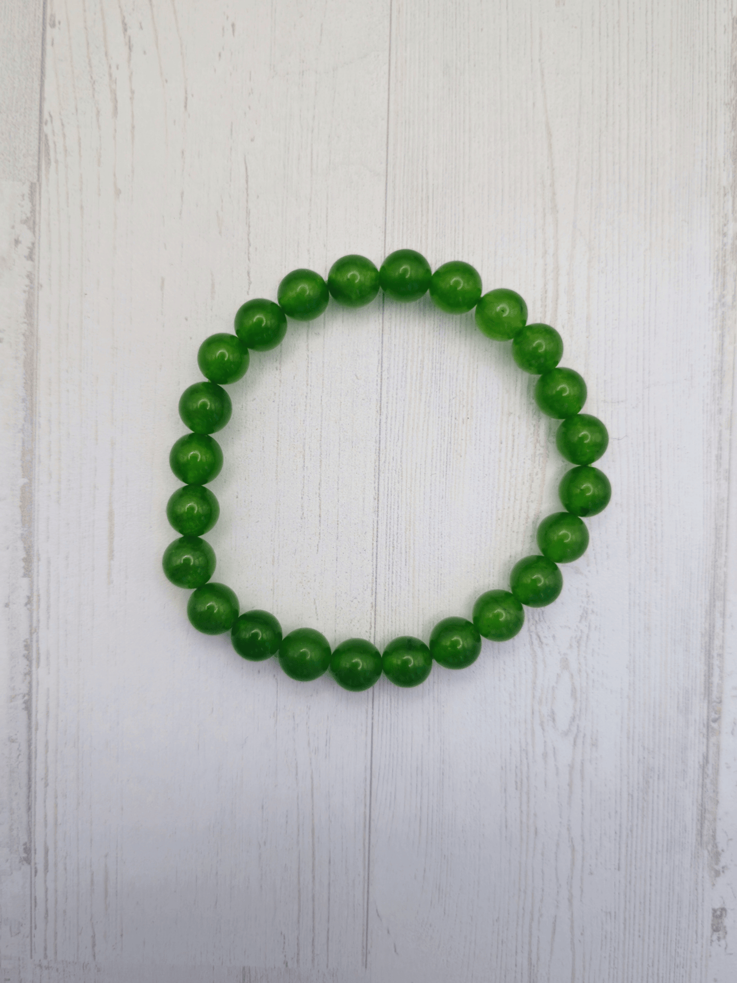 Pulsera de jade nefrita 8 mm | Armonía y prosperidad