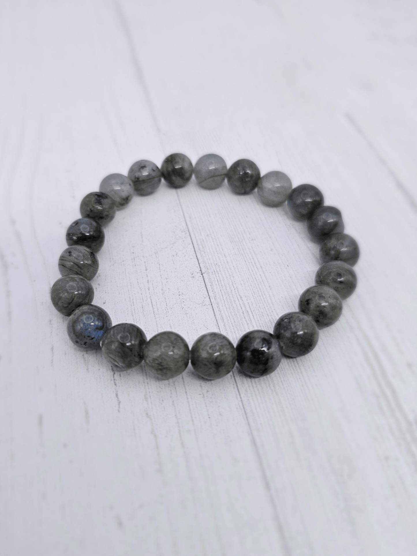 Pulsera de Labradorita Bola 8 mm | Intuición, protección y energía transformadora