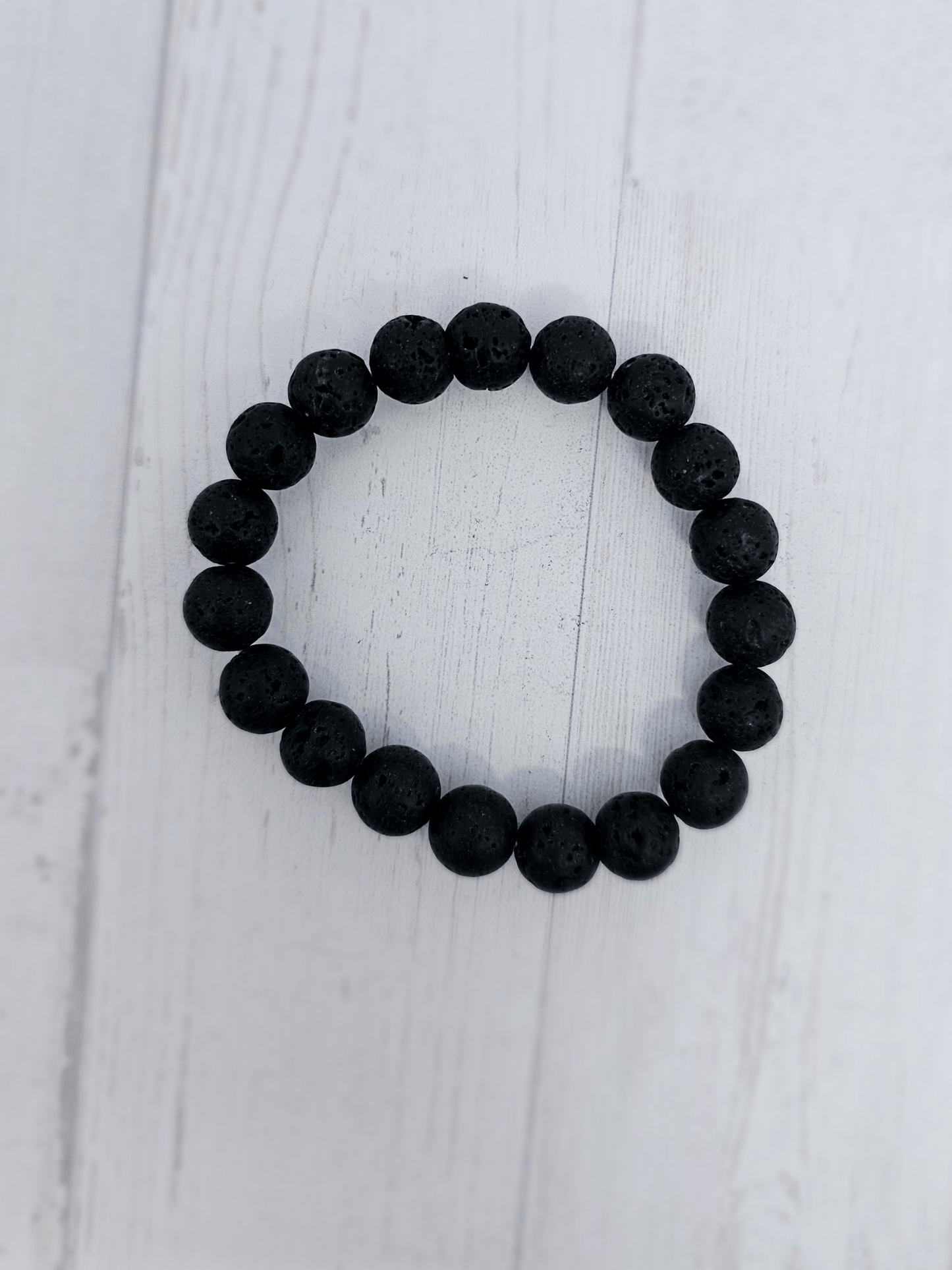 Pulsera de lava 10 mm | Energía vital y protección