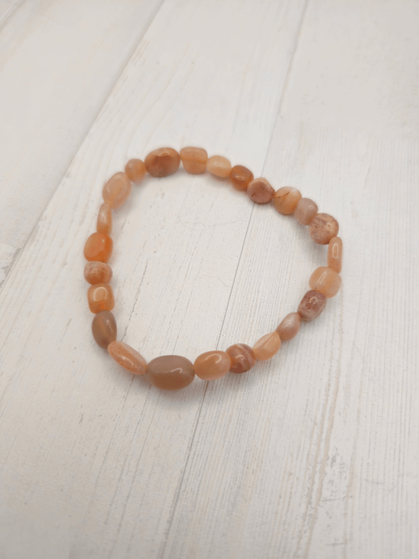 Pulsera de piedra luna rosa | Intuición y energía femenina