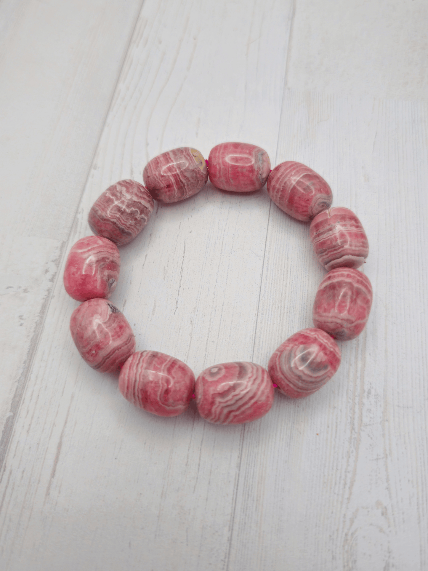 Pulsera de Rodocrosita Grande | Sanación emocional, amor interior y empoderamiento personal