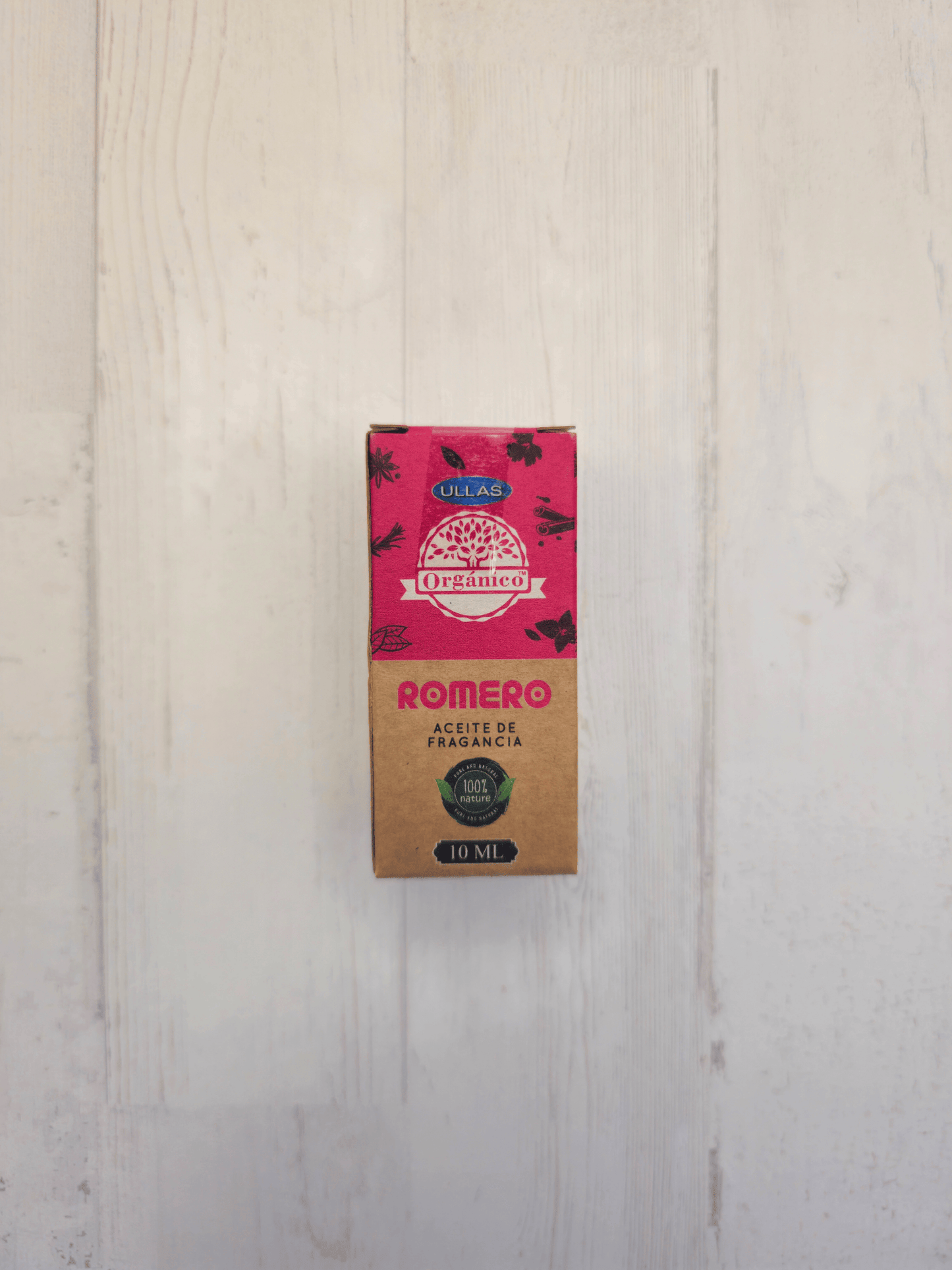 Frasco de aceite aromático de romero Ullas de 10 ml, ideal para purificar ambientes y estimular claridad mental.