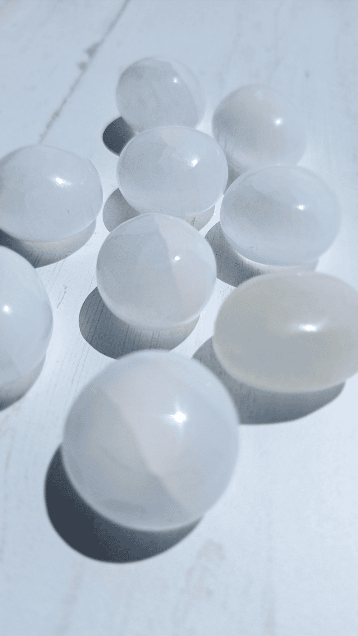 Rodado de Selenita 20–30 mm | limpieza energética y claridad
