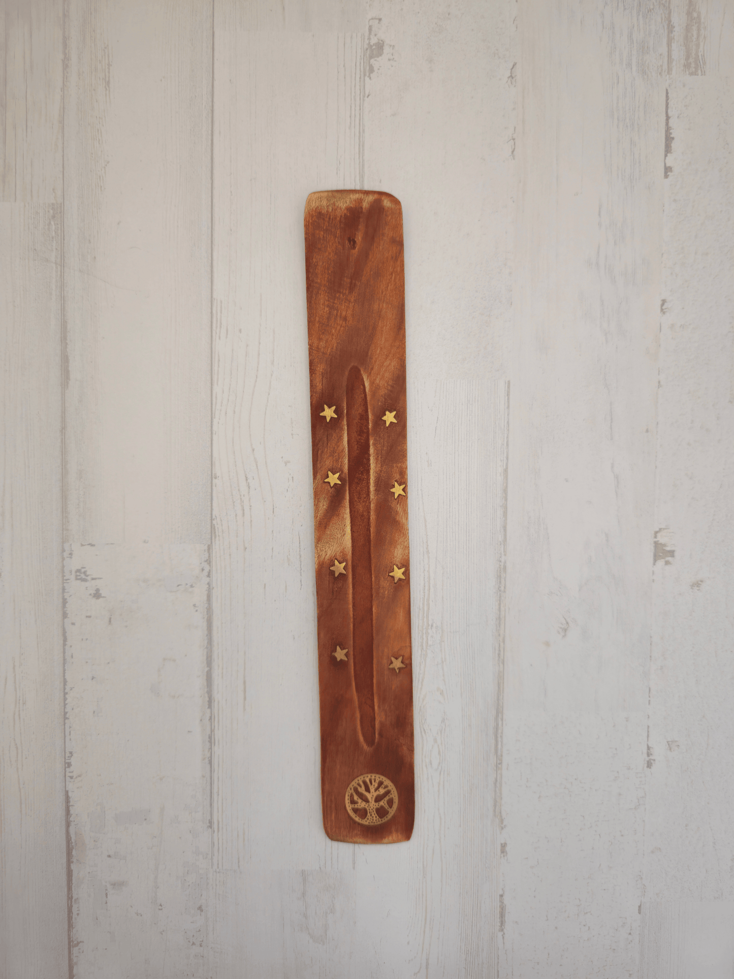 Tabla de madera para quemar incienso
