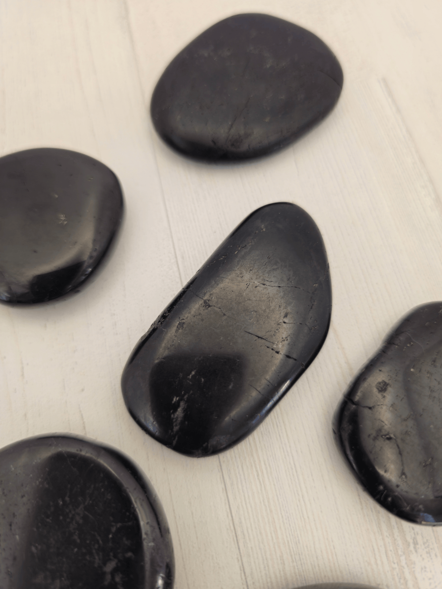 Turmalina plana negra 37–53 mm | Protección y equilibrio energético