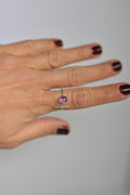 Anillo Amatista Adaptable Plata | Serenidad y Estilo