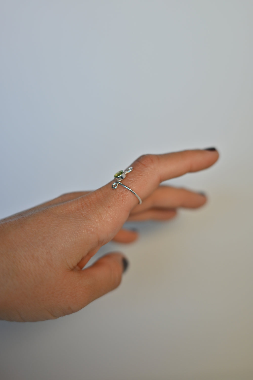 Anillo Olivino (Peridoto) Adaptable Plata | Luz y Renovación
