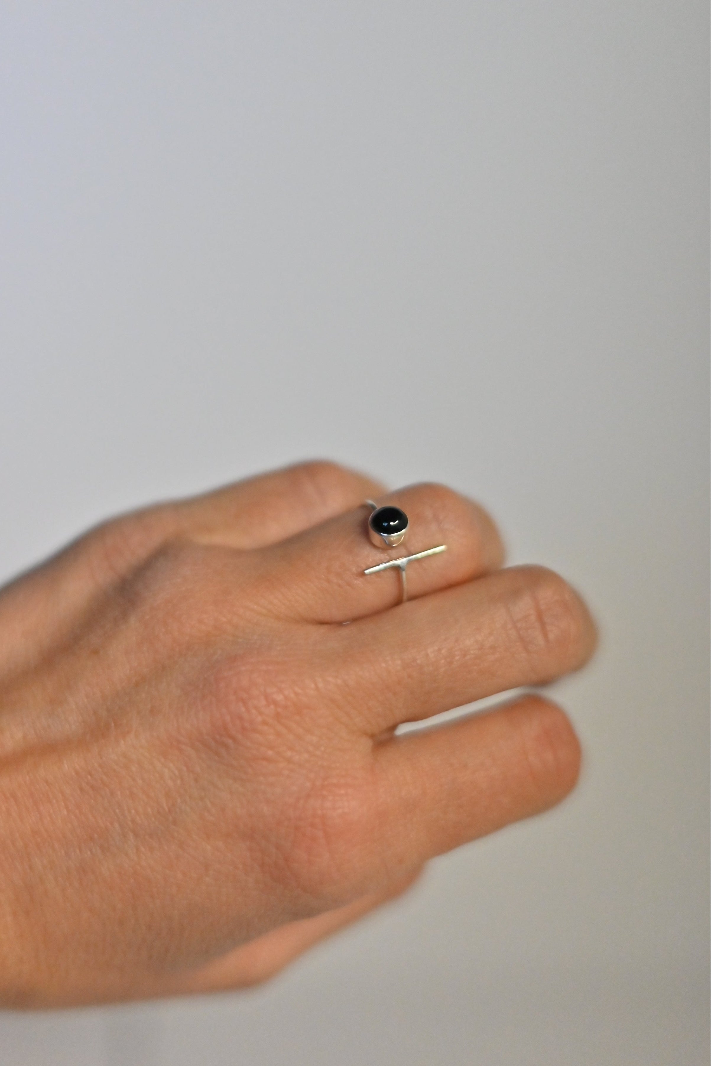 Anillo Turmalina Negra Adaptable Plata | Protección Total