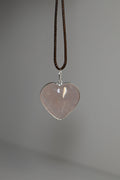 Colgante Corazon Cuarzo Rosa