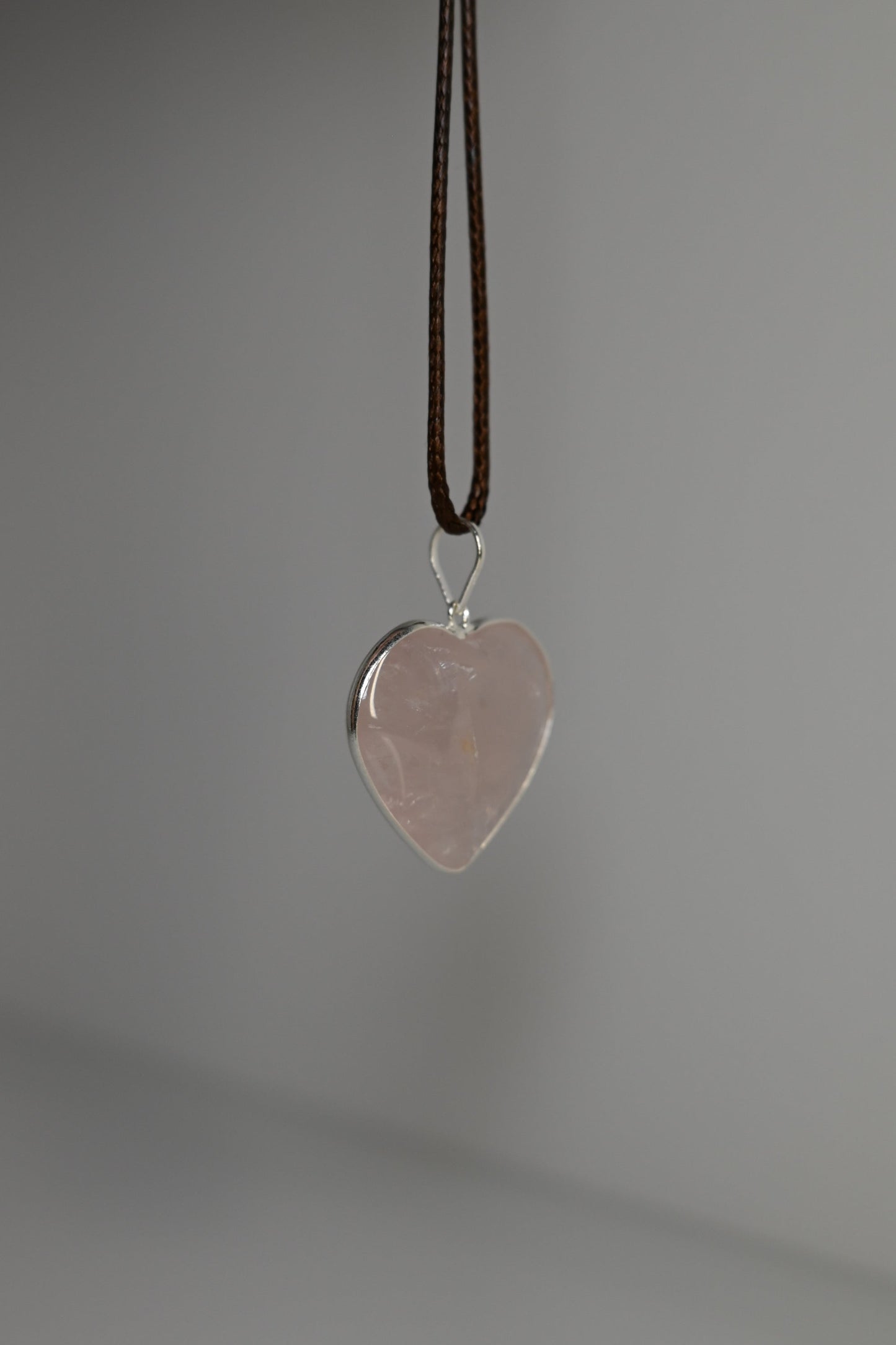 Colgante Corazon Cuarzo Rosa