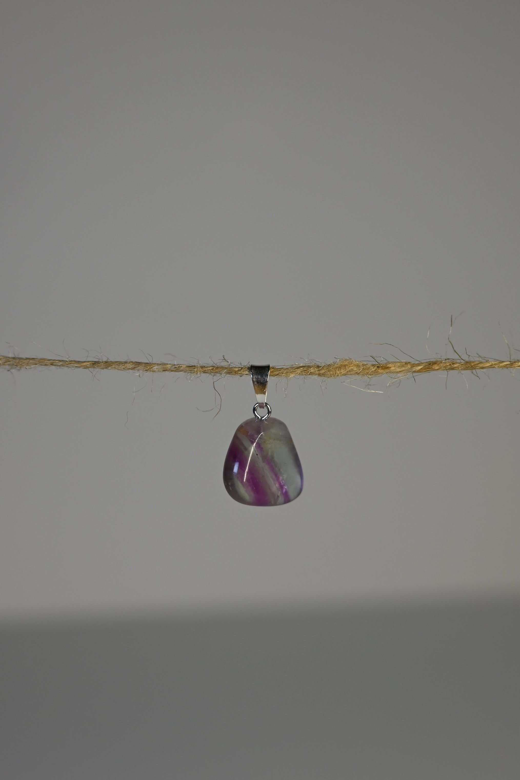 Colgante Fluorita Natural Plata | Mente Clara y Enfoque