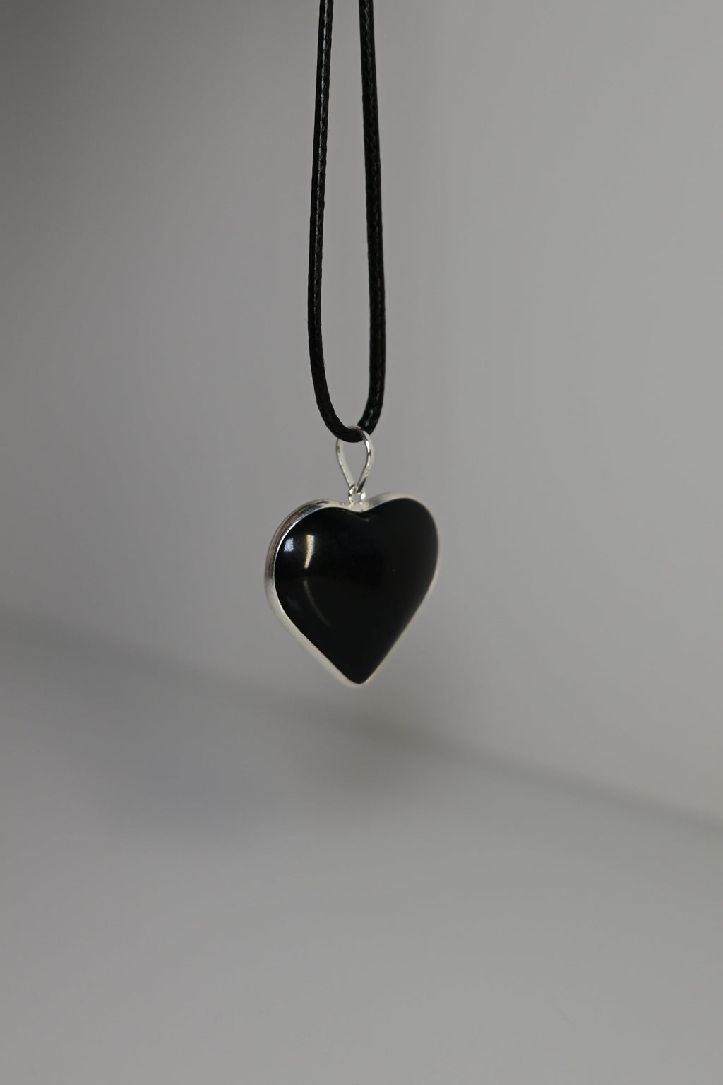 Colgante corazón obsidiana
