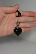 Colgante corazón obsidiana