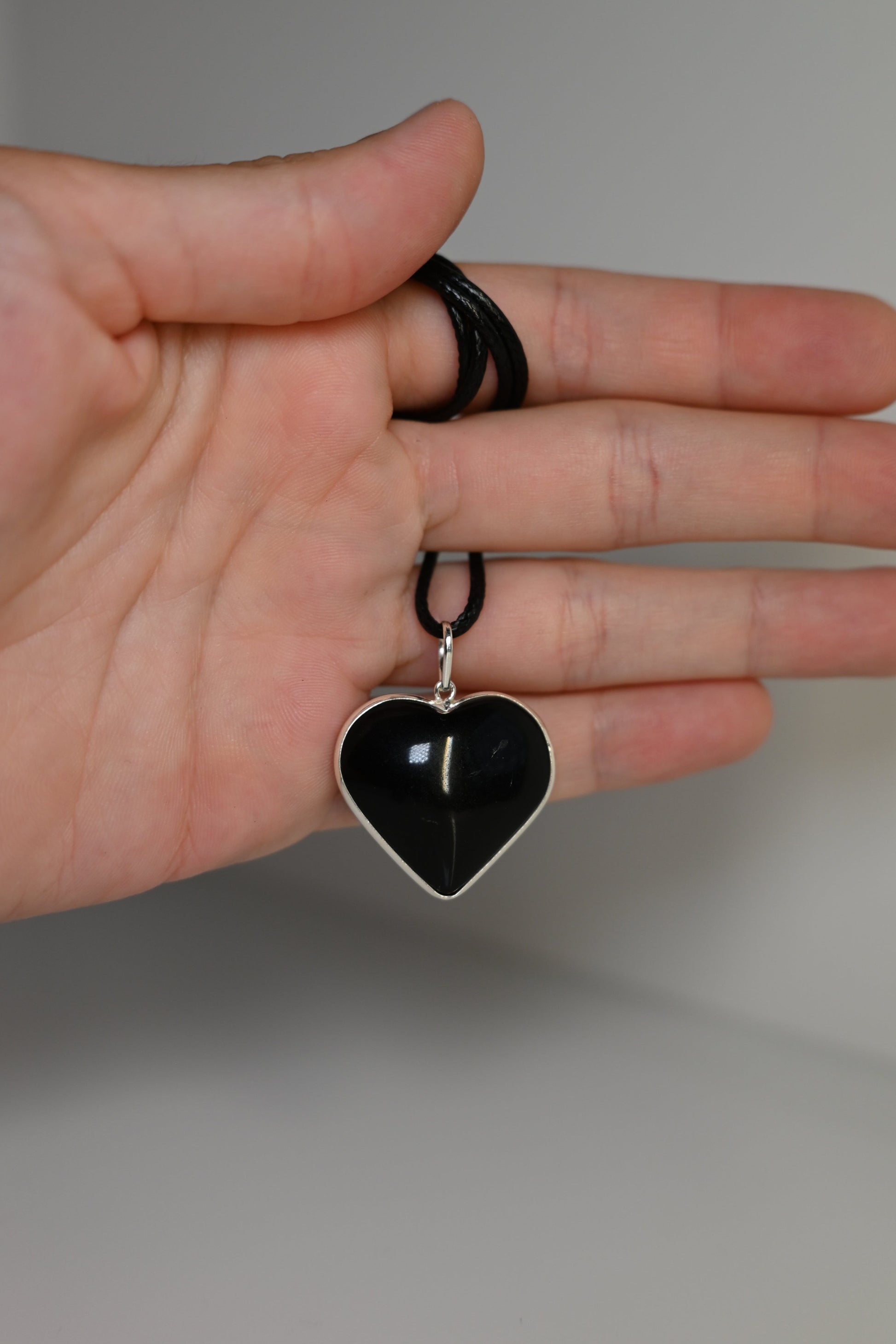 Colgante corazón obsidiana