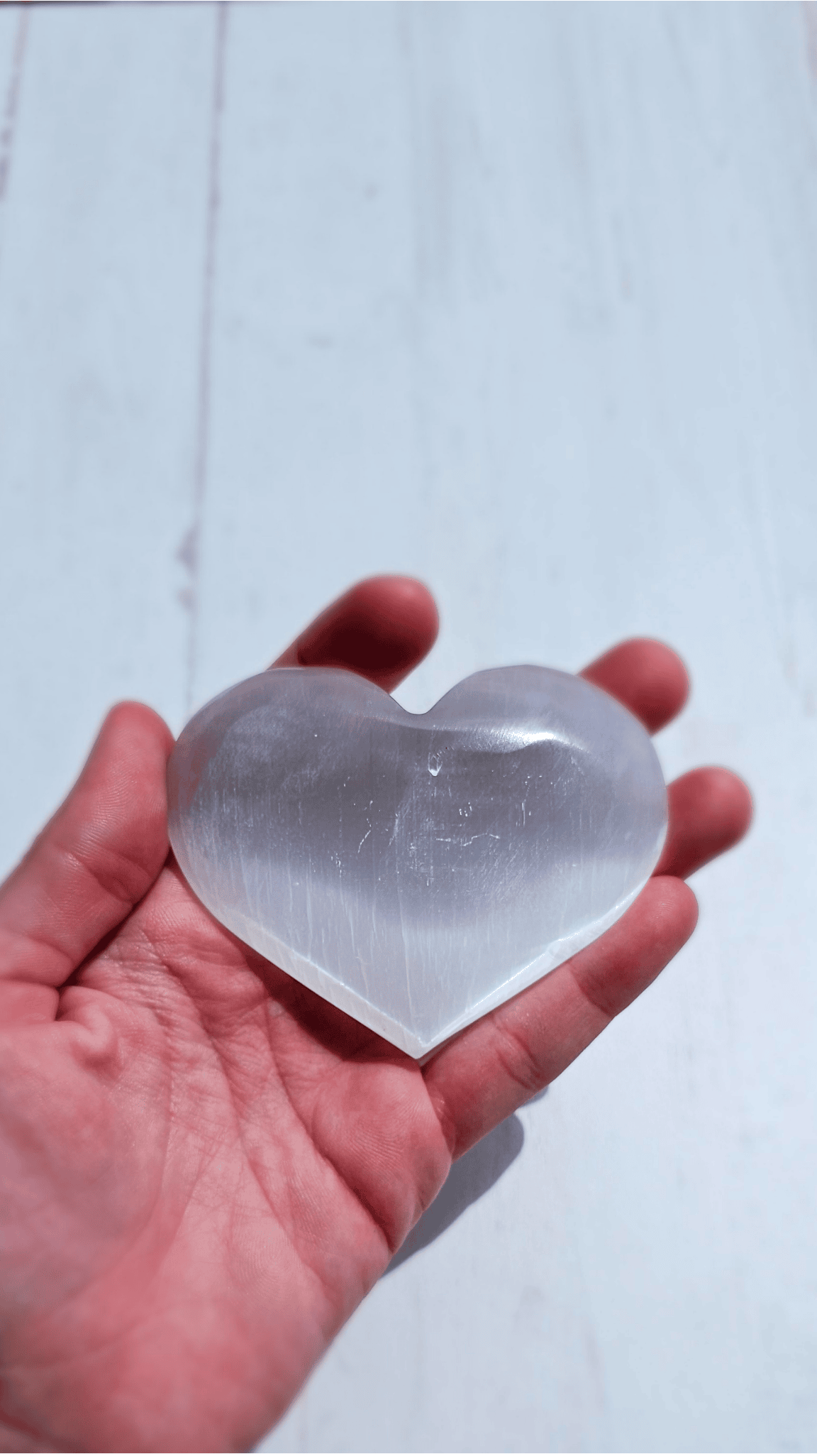 Corazón de Selenita grande | limpieza energética y claridad