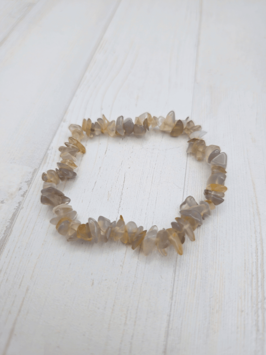 Pulsera de Ágata Gris Barroca | Calma mental, claridad y protección energética suave