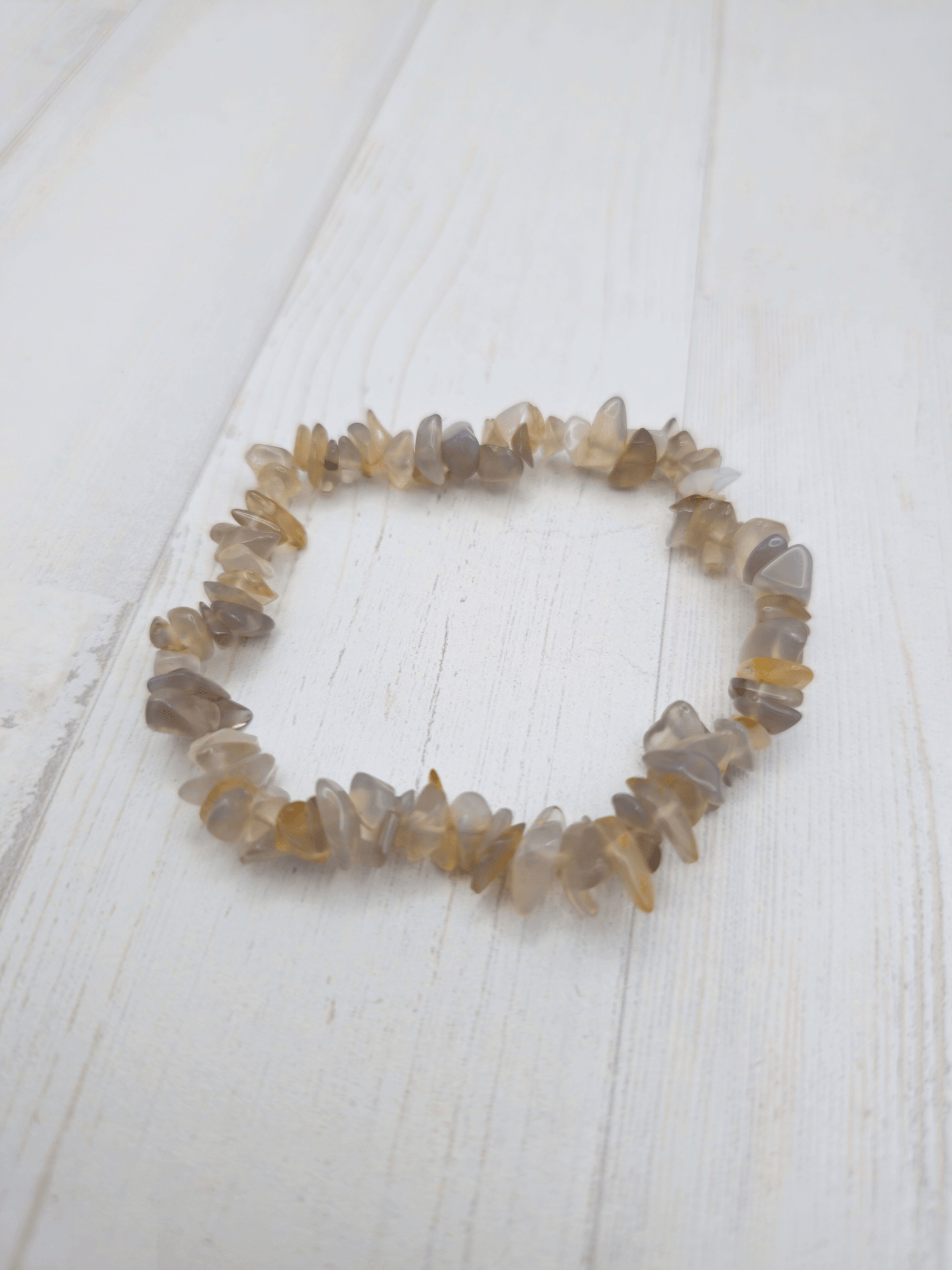 Pulsera de Ágata Gris Barroca | Calma mental, claridad y protección energética suave