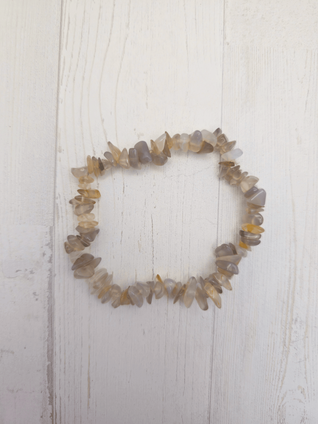 Pulsera de Ágata Gris Barroca | Calma mental, claridad y protección energética suave
