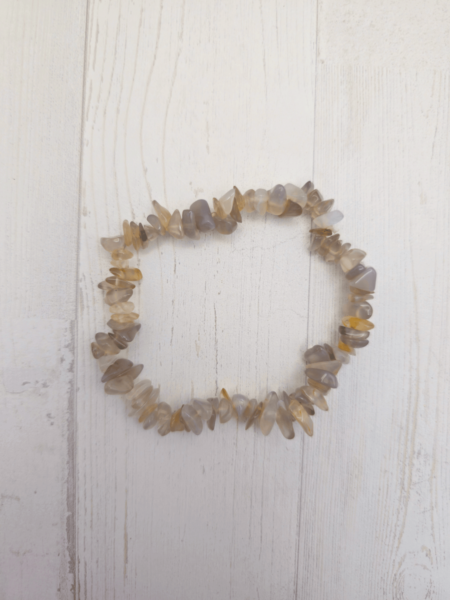Pulsera de Ágata Gris Barroca | Calma mental, claridad y protección energética suave