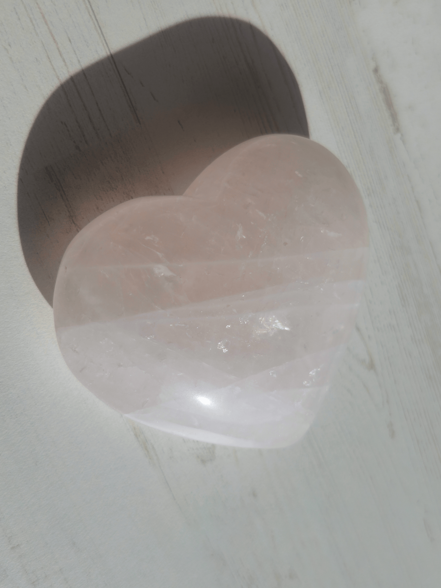 Corazón de Cuarzo Rosa grande | amor propio y armonía