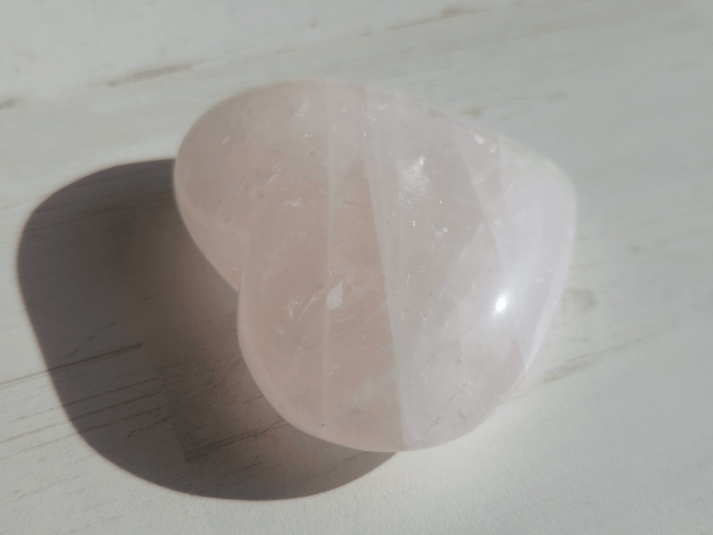 Corazón de Cuarzo Rosa grande | amor propio y armonía