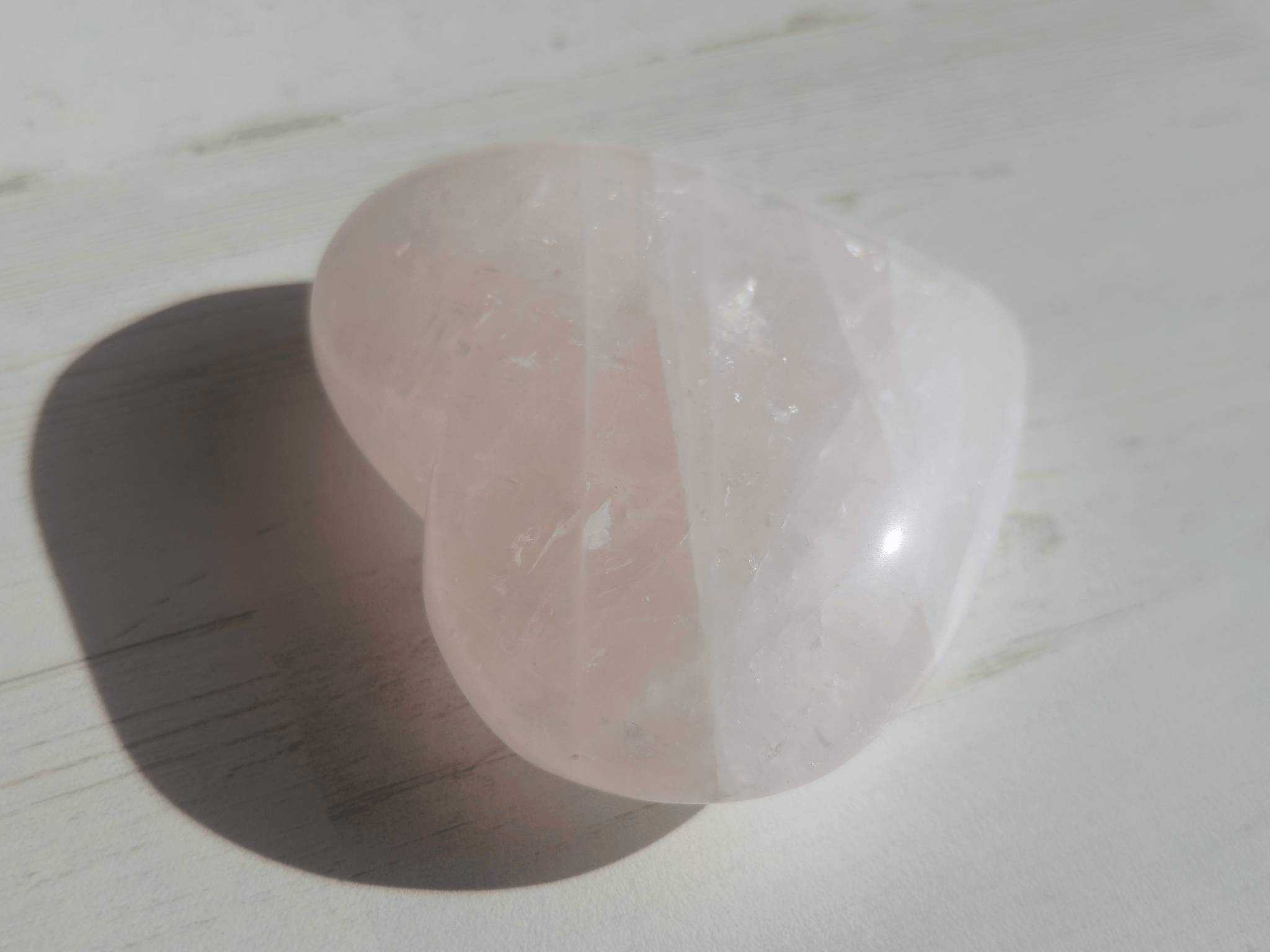 Corazón de Cuarzo Rosa grande | amor propio y armonía