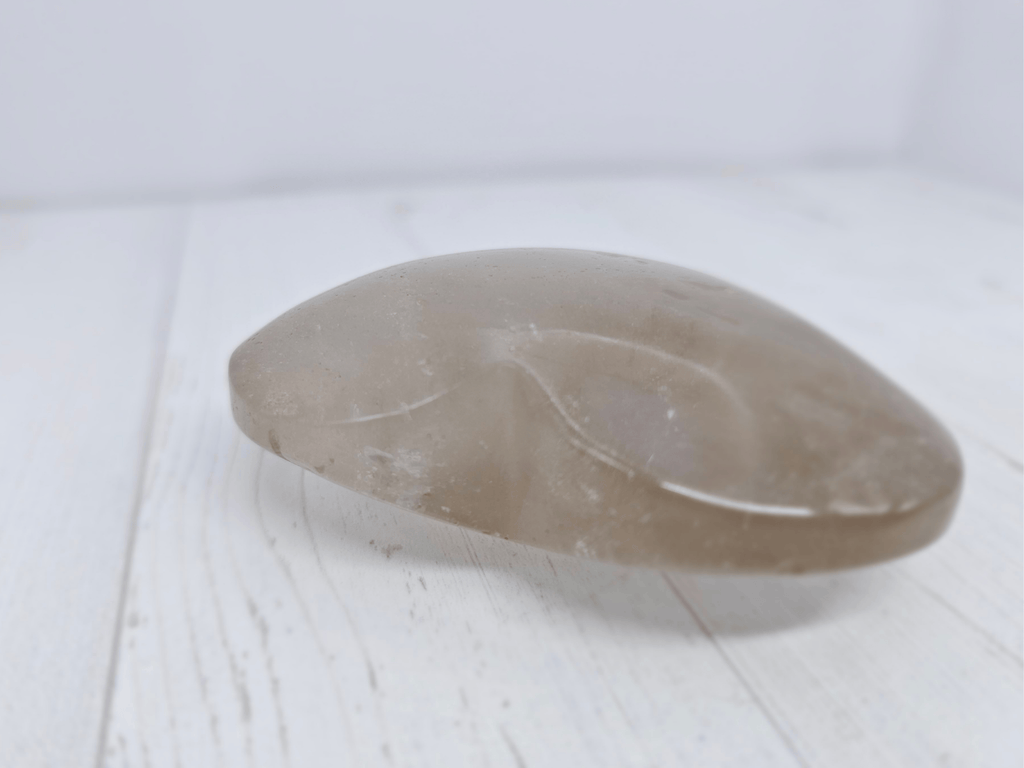 Corazón de Cuarzo Ahumado grande | protección y enraizamiento