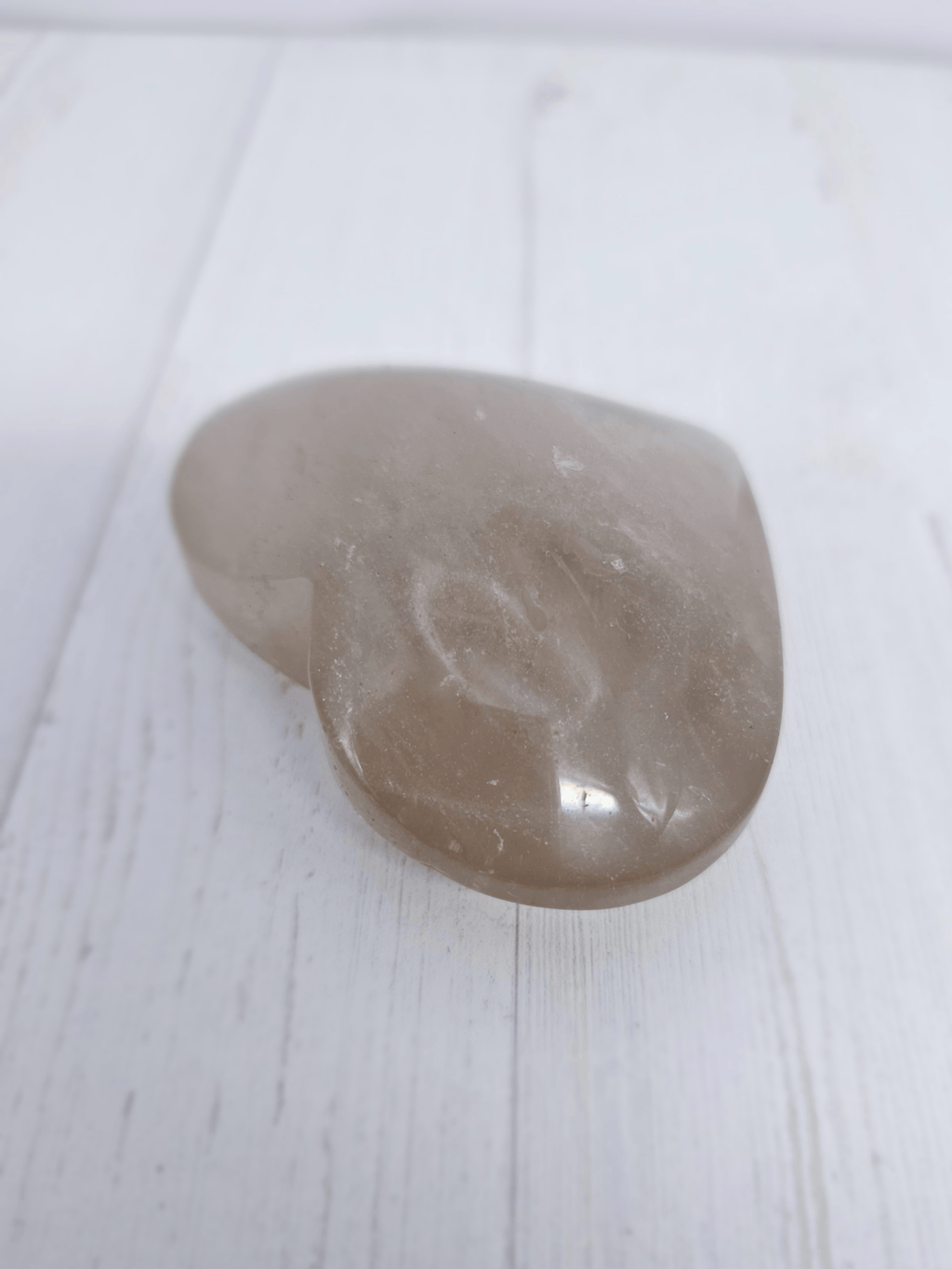 Corazón de Cuarzo Ahumado grande | protección y enraizamiento