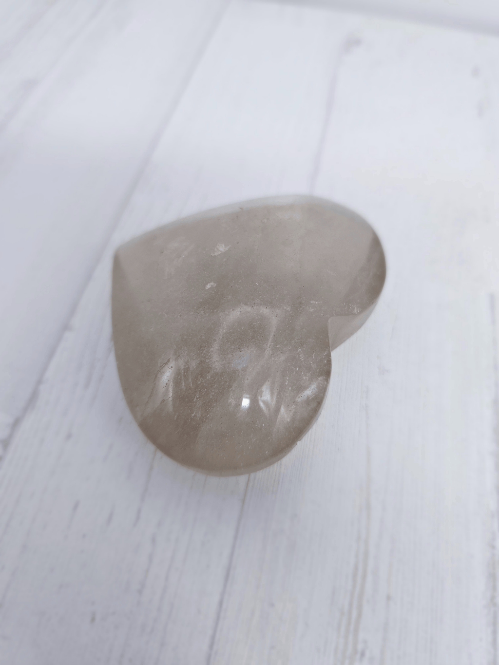 Corazón de Cuarzo Ahumado grande | protección y enraizamiento