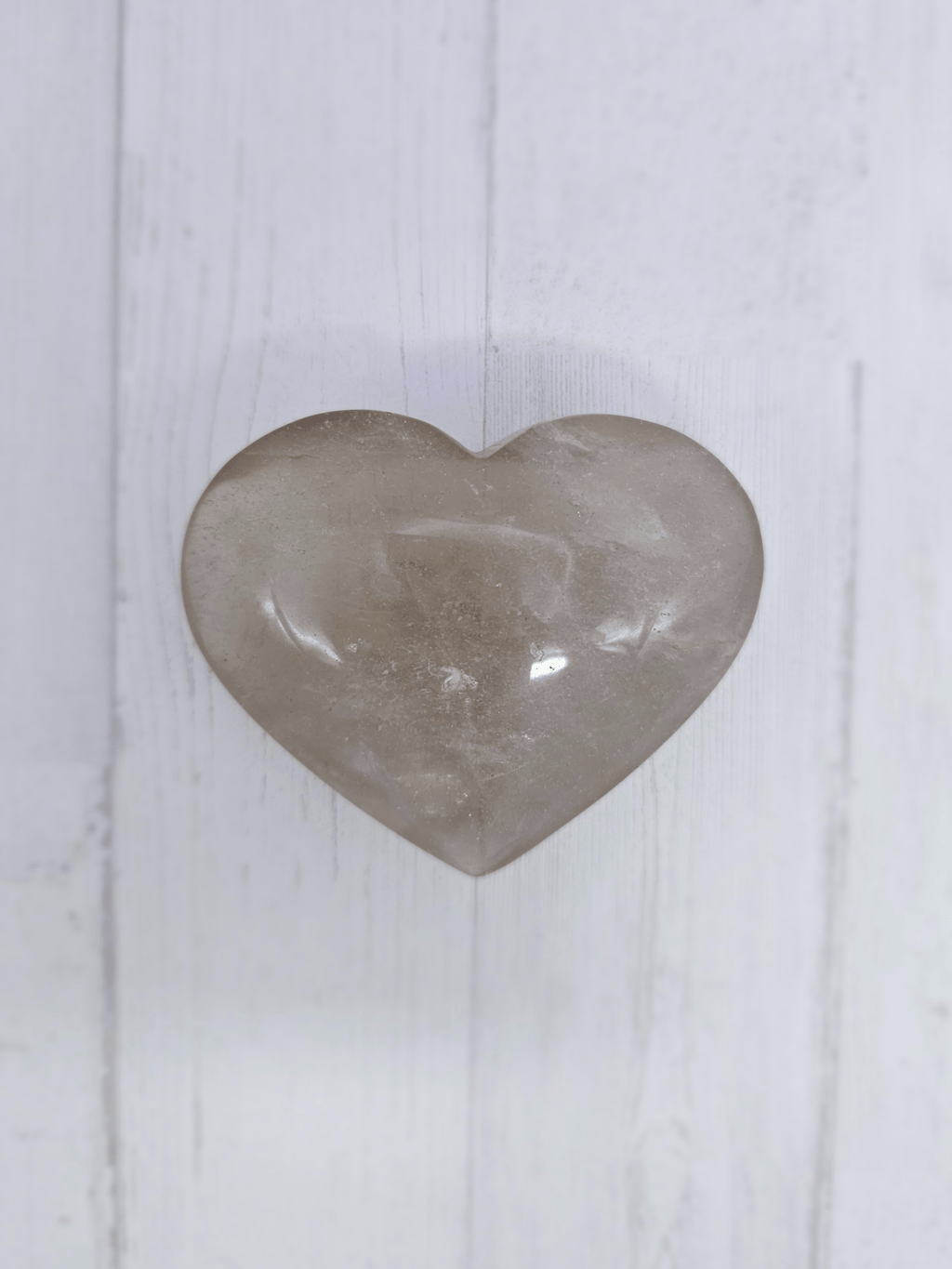 Corazón de Cuarzo Ahumado grande | protección y enraizamiento