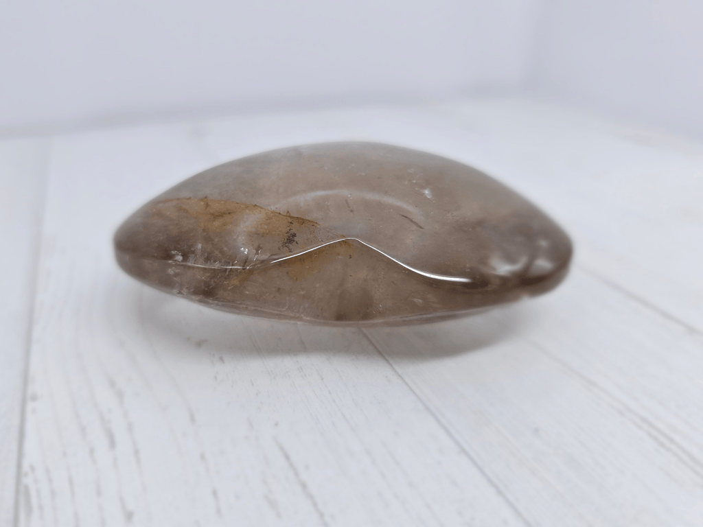 Corazón de Cuarzo Ahumado grande | protección y enraizamiento