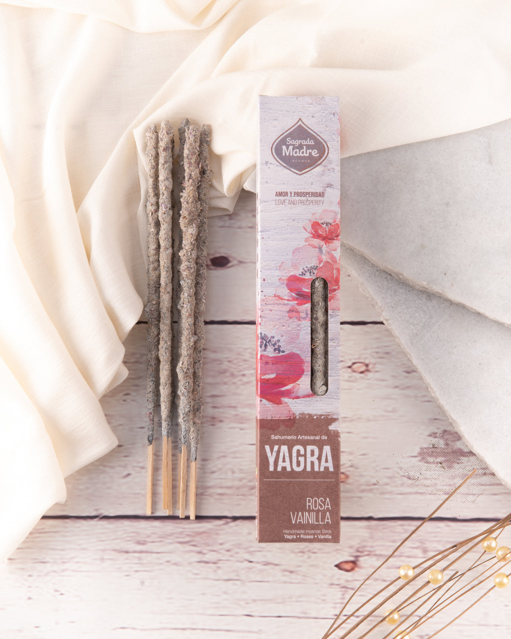Sahumerio Yagra - Vainilla y Rosa